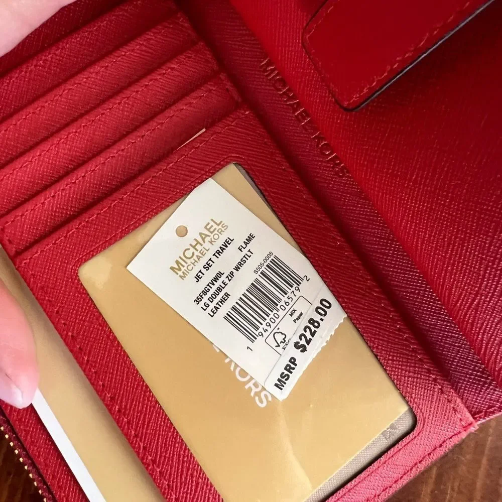Michael Kors double zipper wristlet